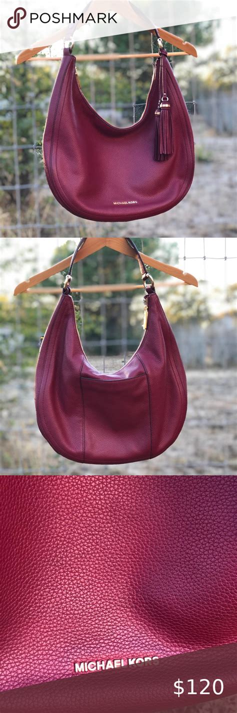 maroon hobo bag.